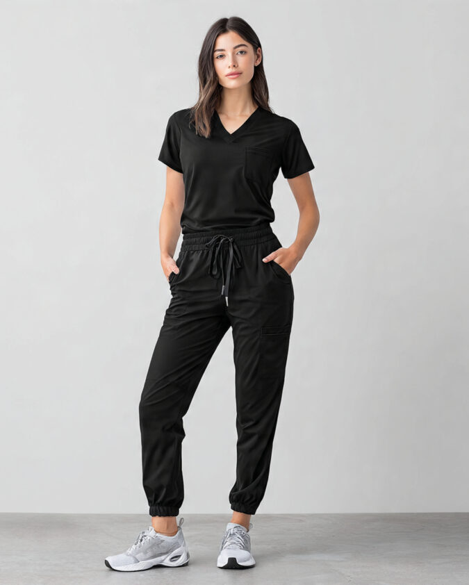 black scrubs