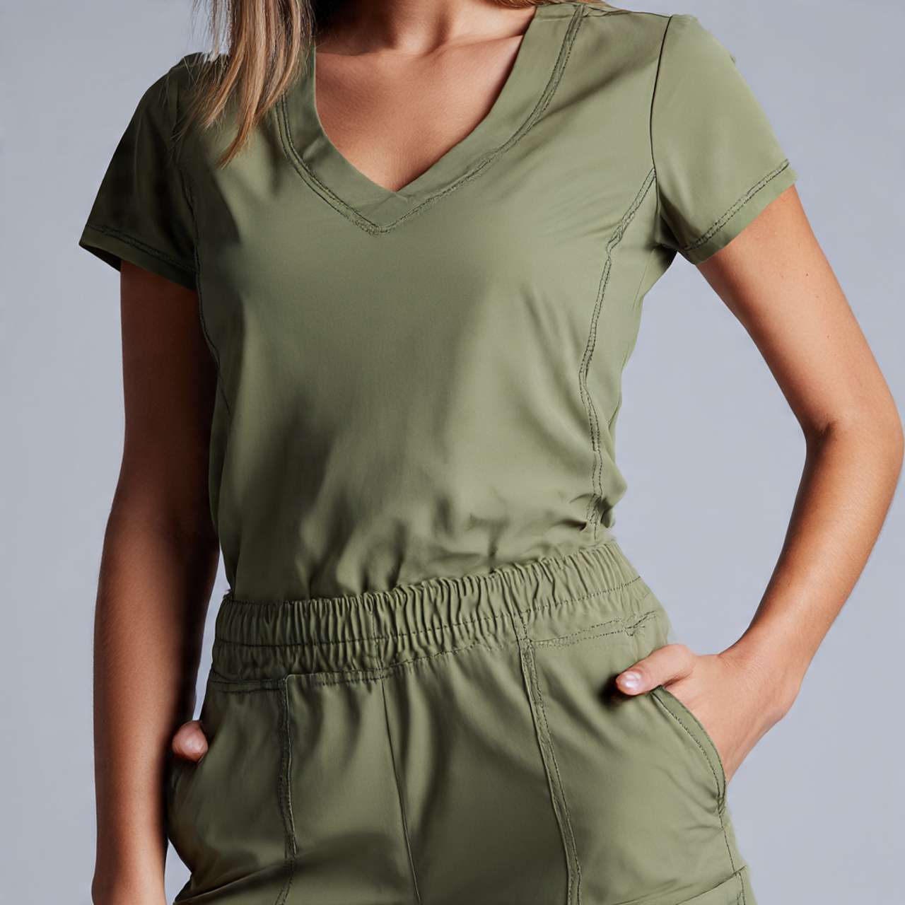 olive green scrubs